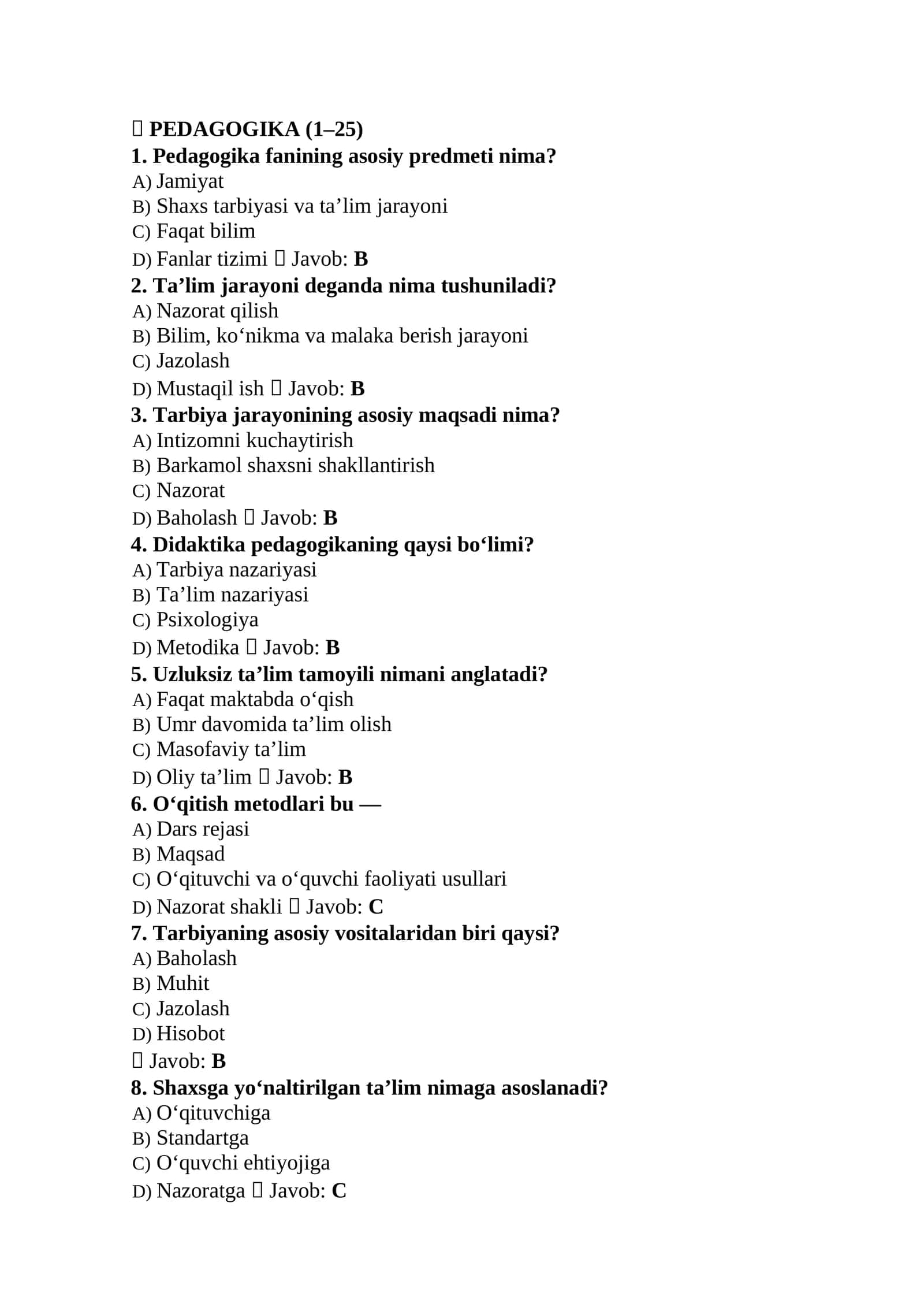 Maktab maslahatchisi lavozimi uchun 300 test