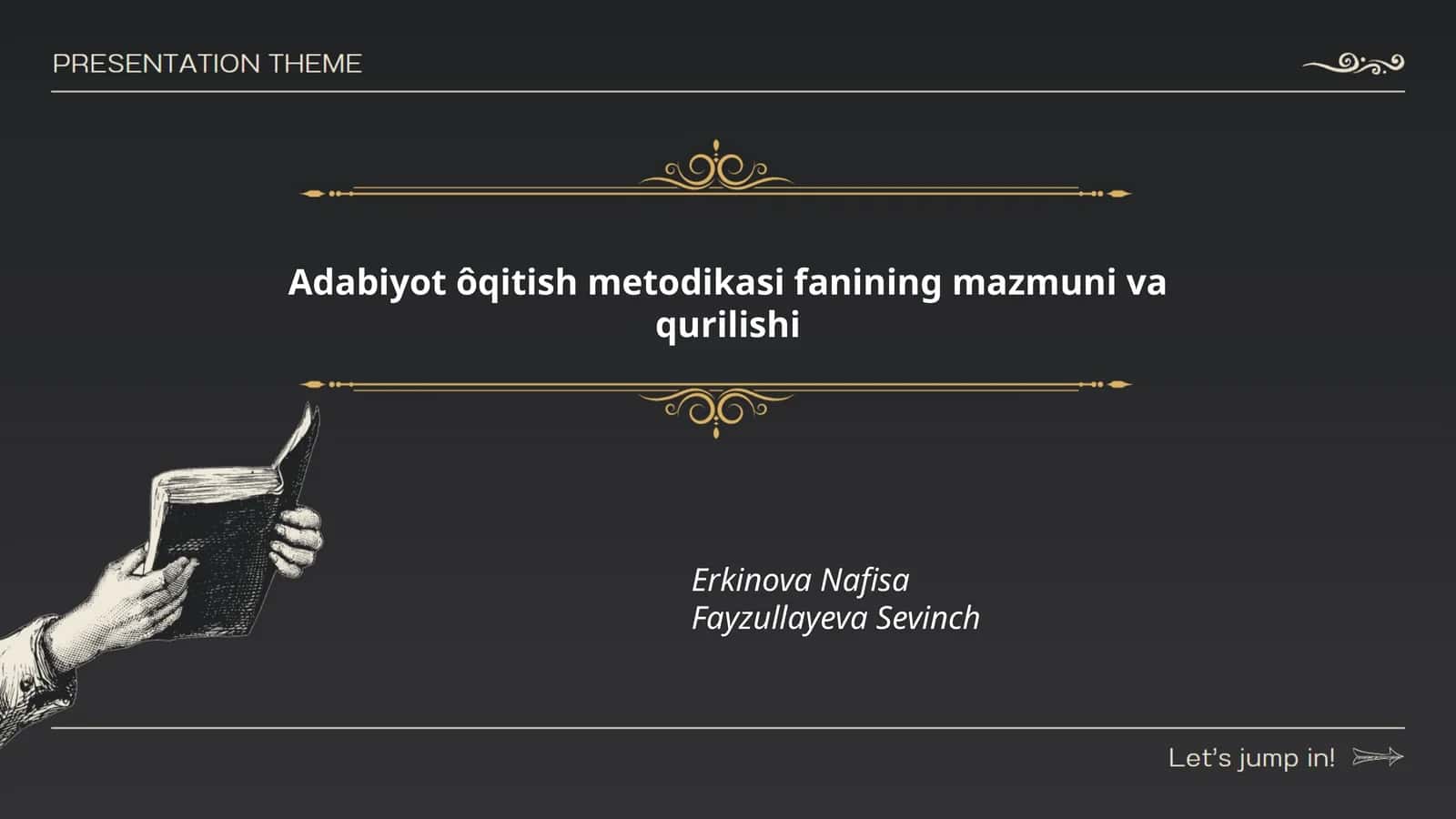 Adabiyot ôqitish metodikasi fanining mazmuni va qurilishi
