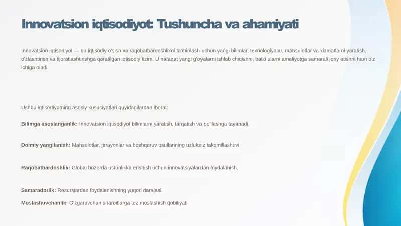Innovatsion iqtisodiyot