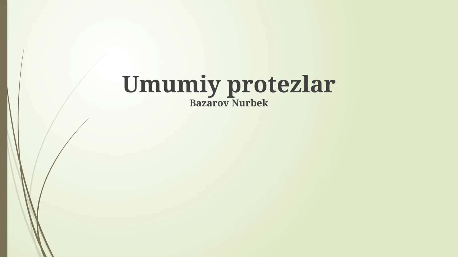 Umumiy protezlar