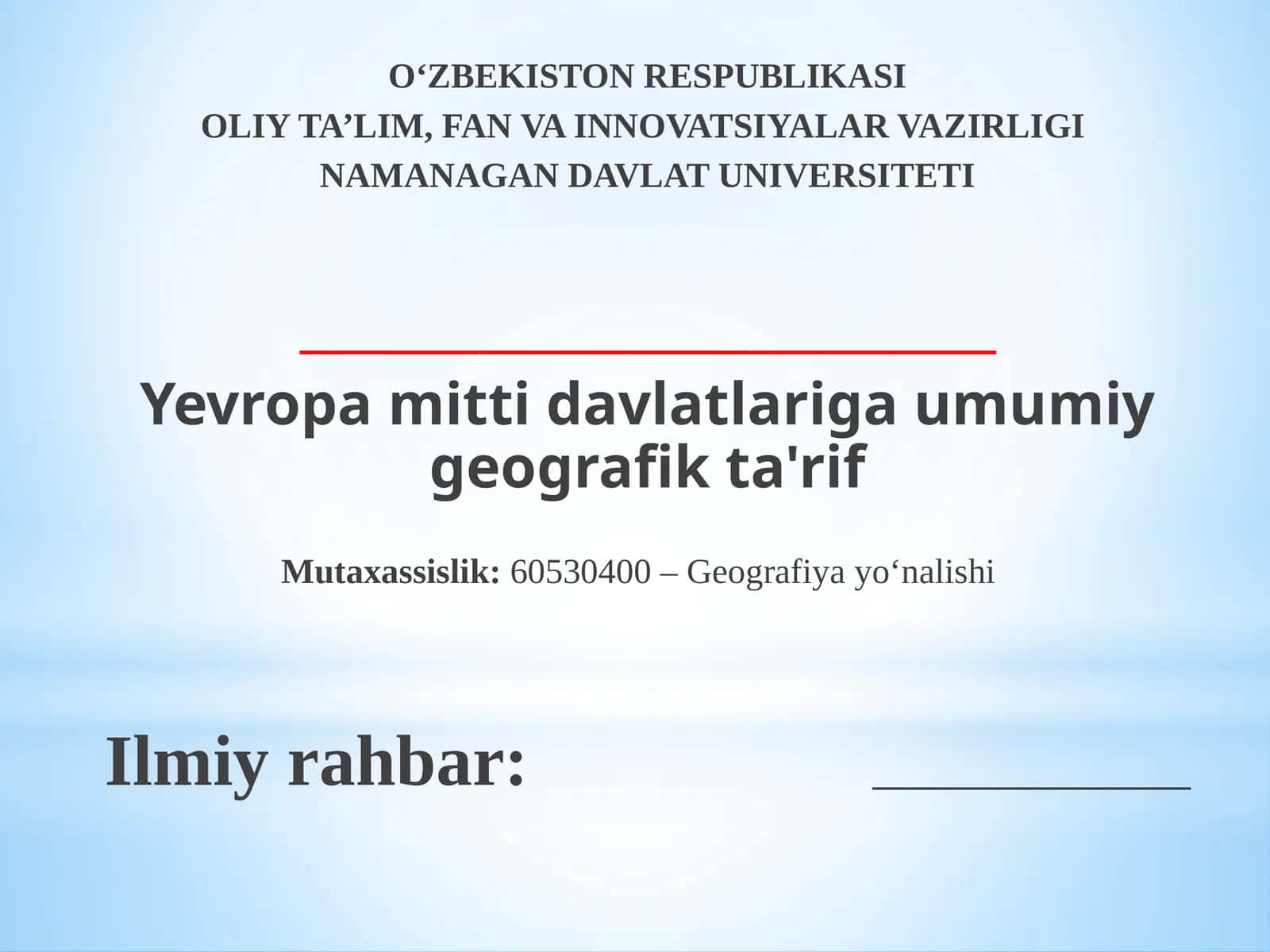 Yevropa mitti davlatlariga umumiy geografik ta'rif