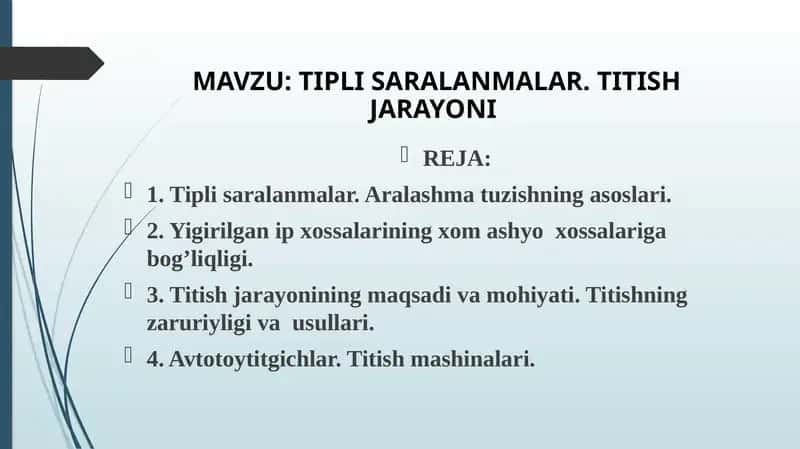 Tiplisaralanmalar.Titishjarayoni