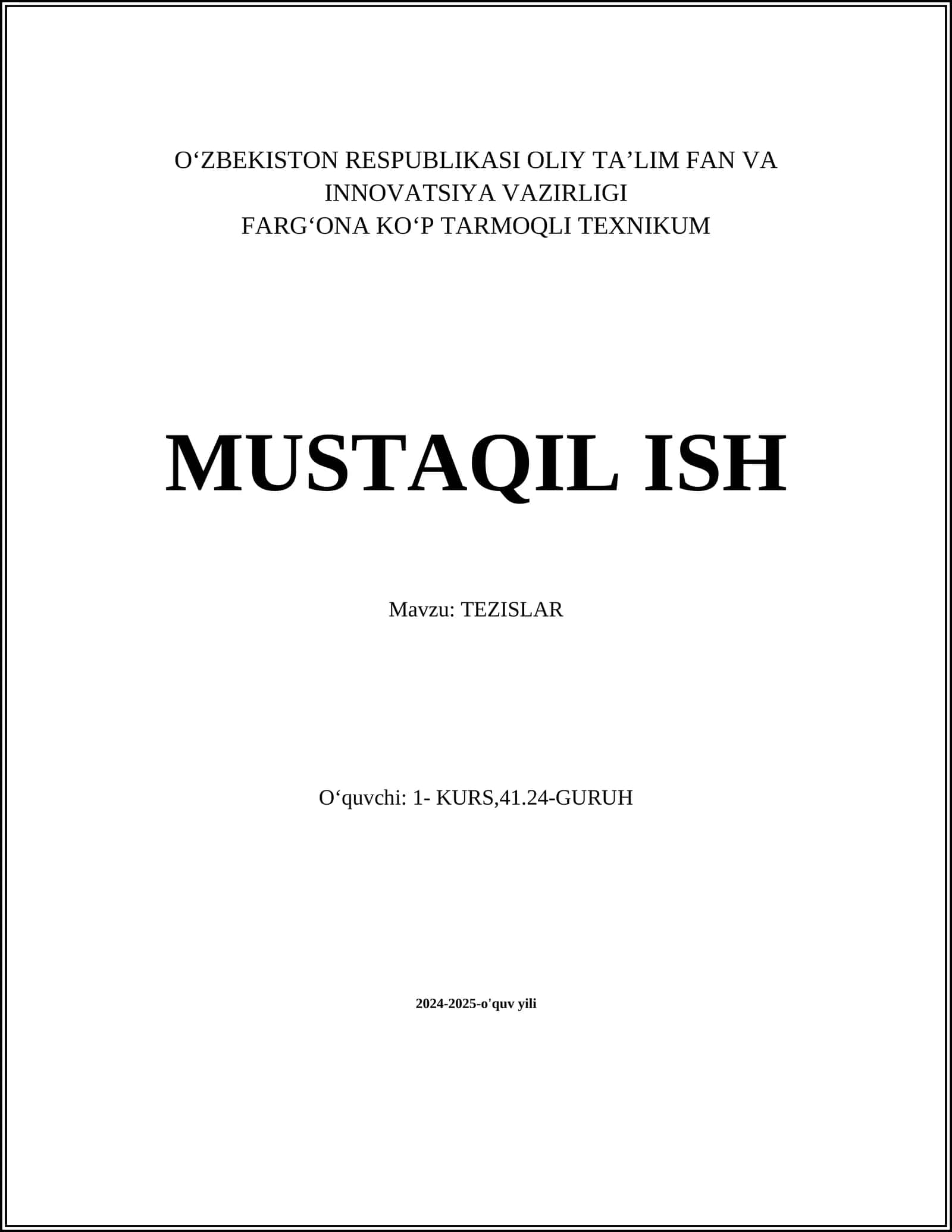 TEZISLAR