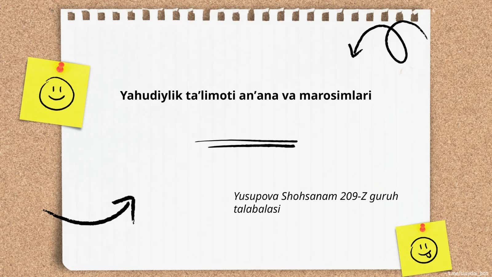 Yahudiylik taʼlimoti anʼana va marosimlari