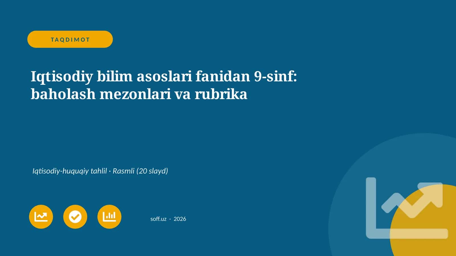 Iqtisodiy bilim asoslari fanidan 9-sinf: baholash mezonlari va rubrika