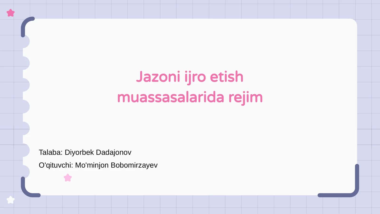 Jazoni ijro etish muassasalari - tushuncha