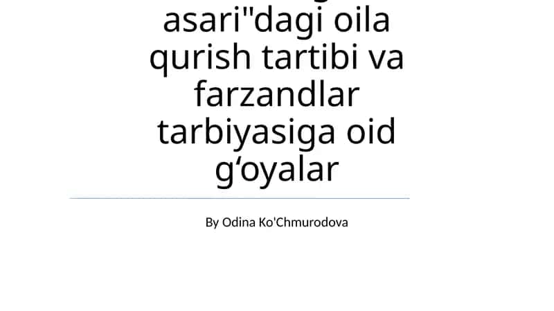 Fitratning "Oila asari"