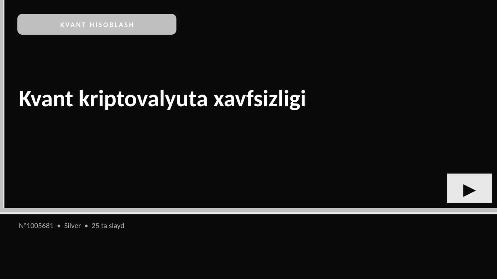 Kvant kriptovalyuta xavfsizligi