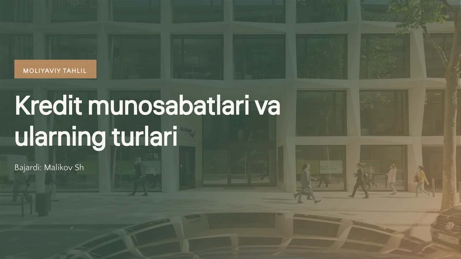 MOLIYAVIY TAHLIL