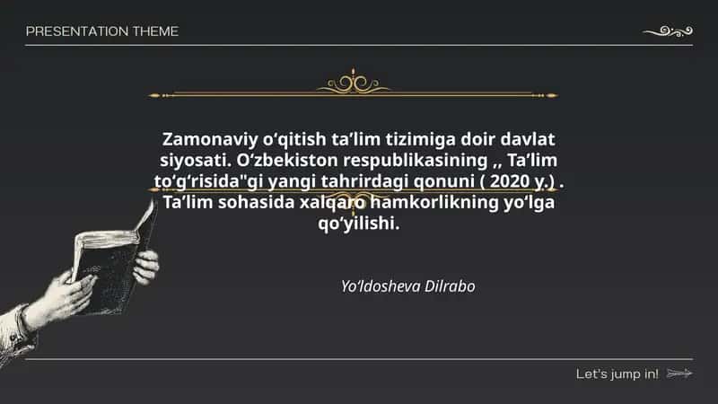Taʼlim sohasida xalqaro hamkorlikning yoʻlga qoʻyilishi