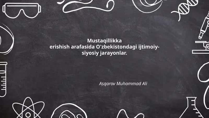 O'zbekistondagi Ijtimoiy-Siyosiy Jarayonlar