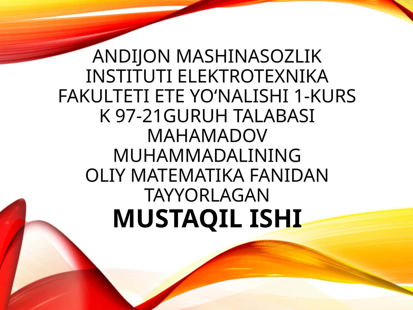 Differensiallanuvchi funksiyalar xaqida asosiy teorema