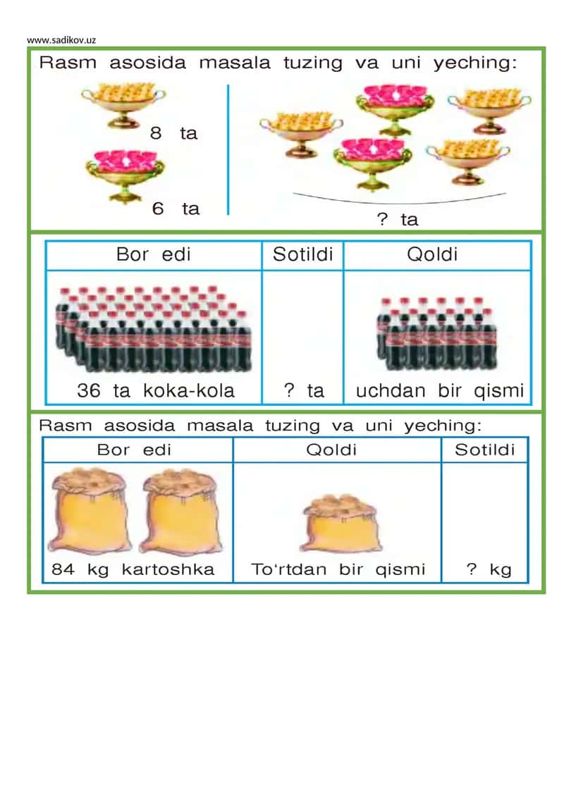 3-sinf Tarqatma materialla