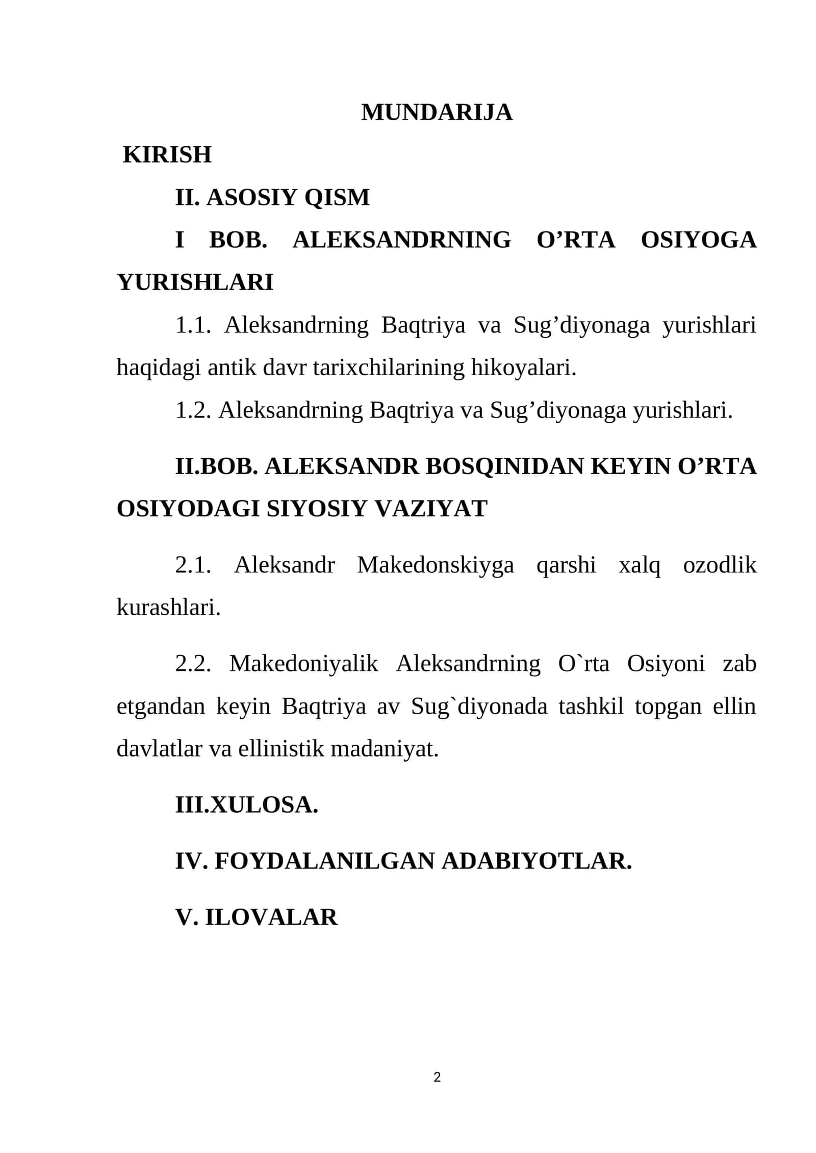 Aleksandr Makedonskiyning O'rta Osiyoga Yurishlari