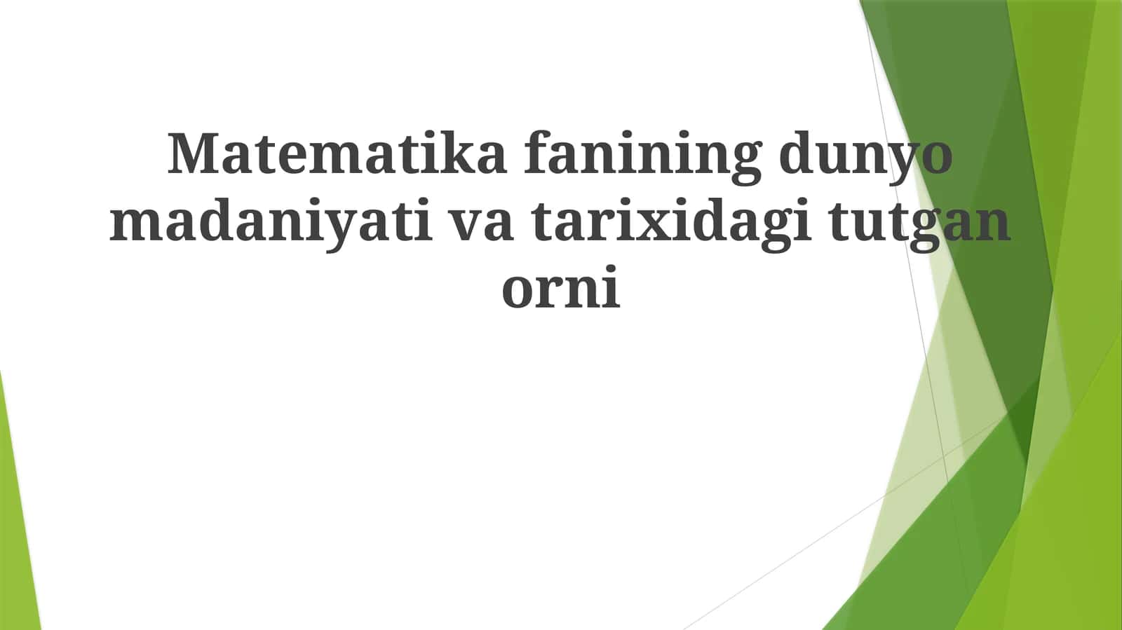 Matematika va Ilmiy Inqilob