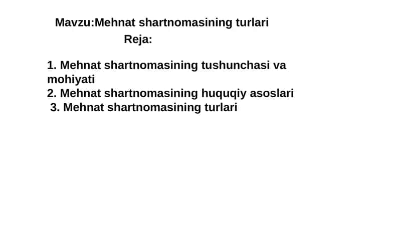 Mehnat shartnomasi