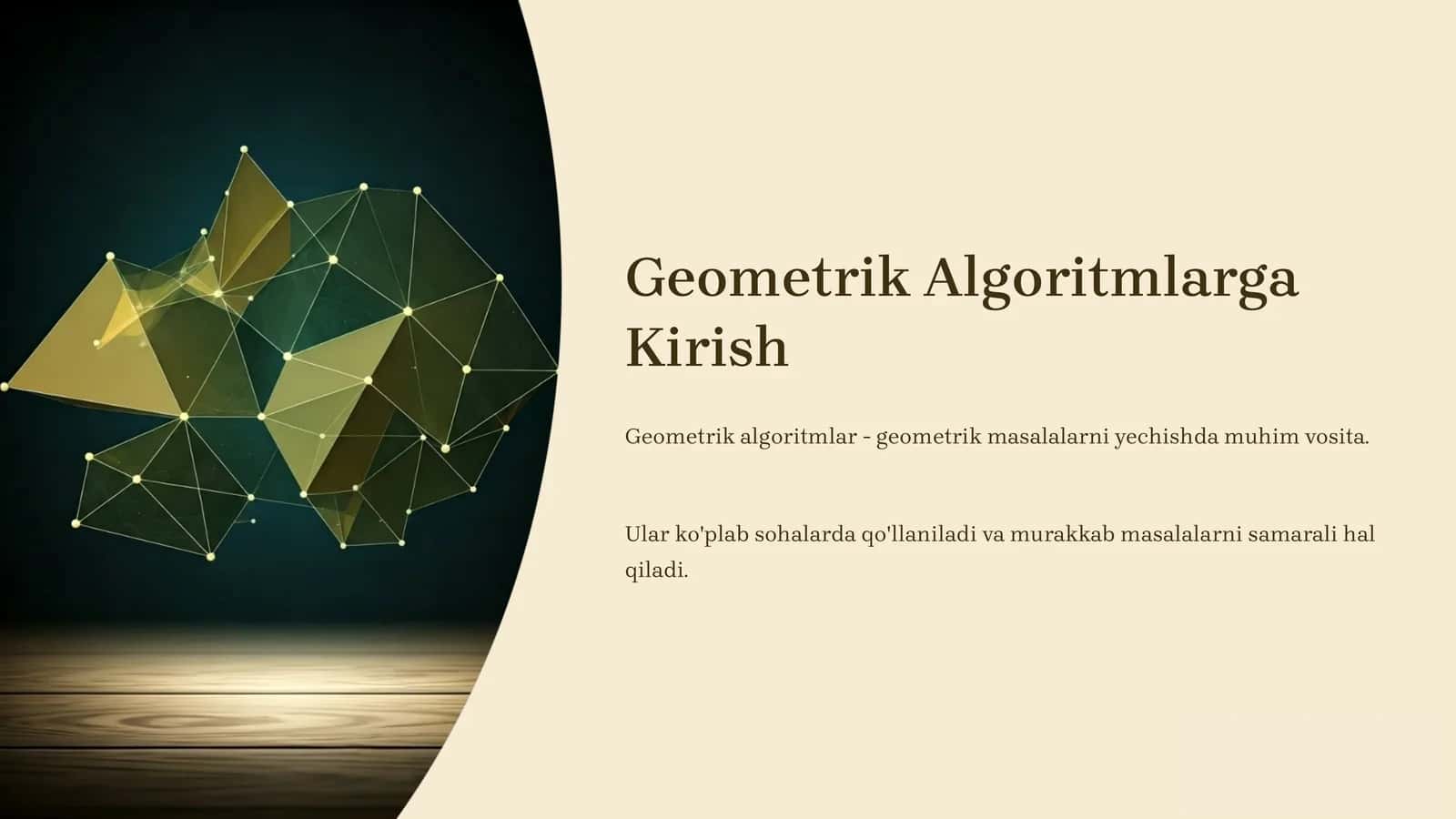 Geometrik Algoritmlarga Kirish