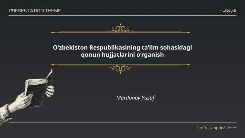 Ta'lim to'g'risidagi qonun va uning asosiy tamoyillari