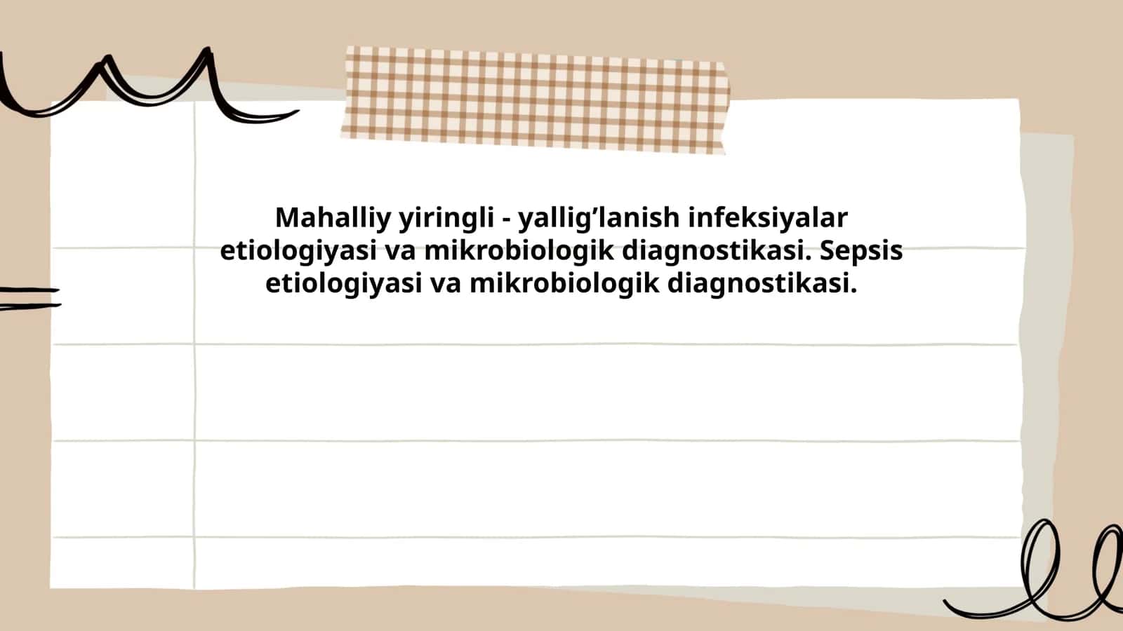 Mahalliy yiringli - yallig’lanish infeksiyalar etiologiyasi va mikrobiologik diagnostikasi