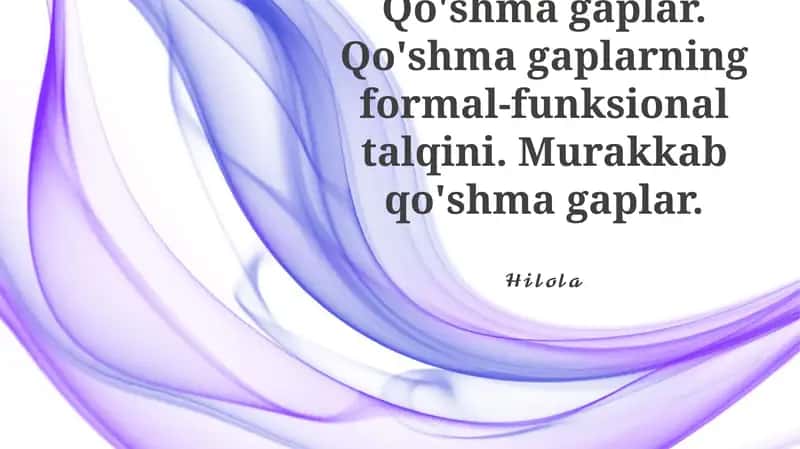 Qo'shma gaplar