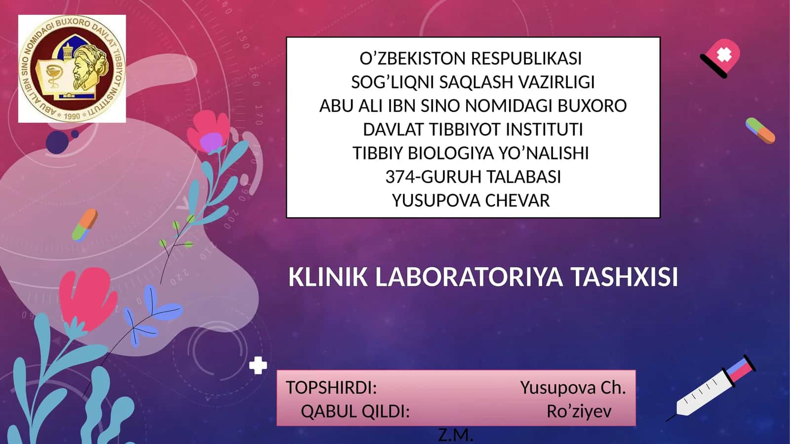 KLINIK LABORATORIYA TASHXISI