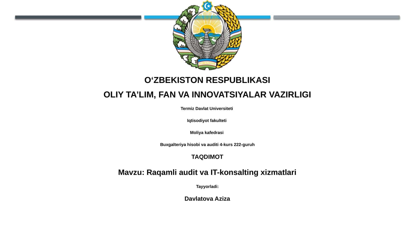 Raqamli audit va IT-konsalting xizmatlari