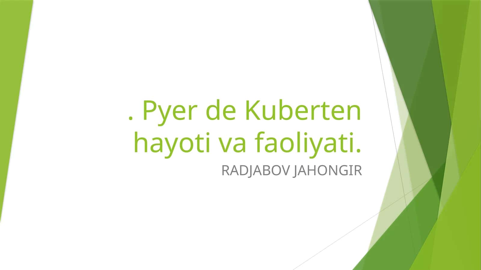 Baron Pyerde Kuberten hayoti va faoliyati