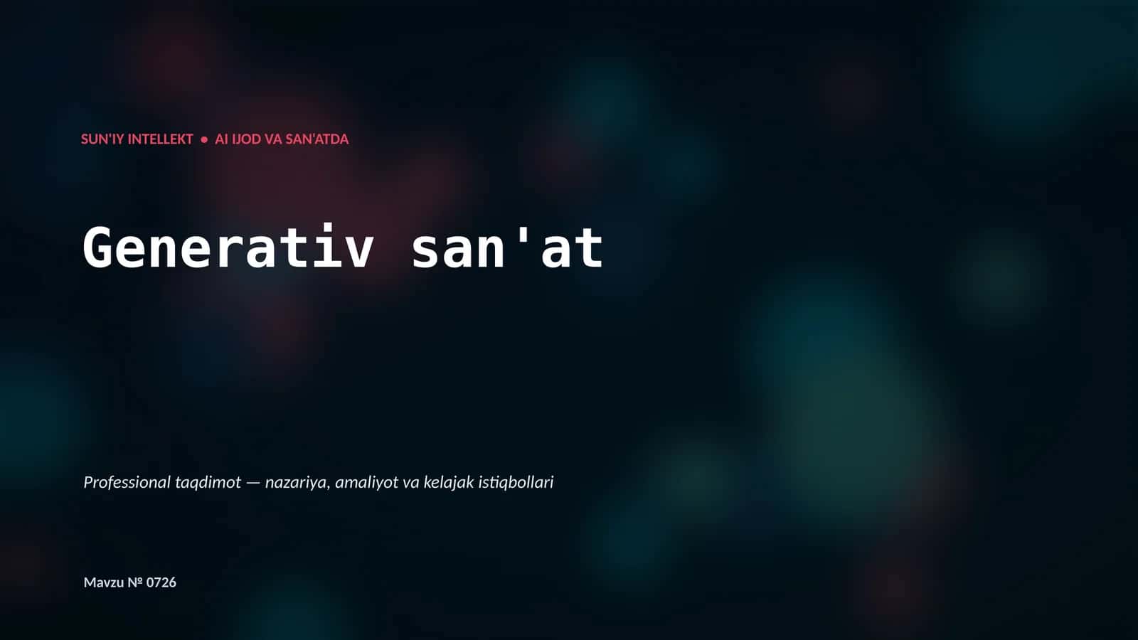 Generativ san'at