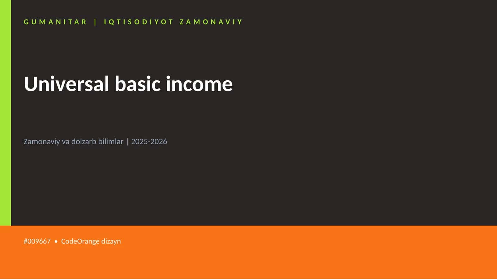 Universal basic income