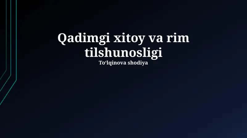 Tarix va rivojlanish