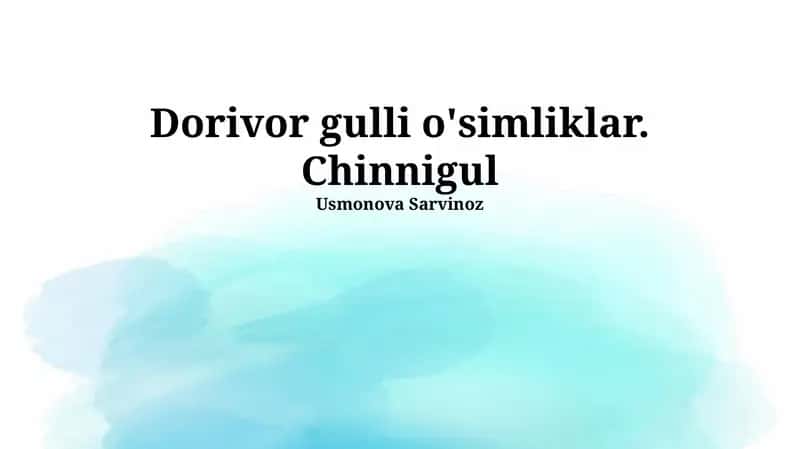 Chinnigullar: Botanika, Kimyo va Xalq Tabobati