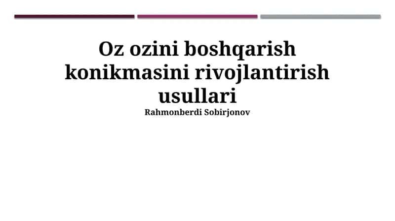 Motivatsiyani saqlash usullari