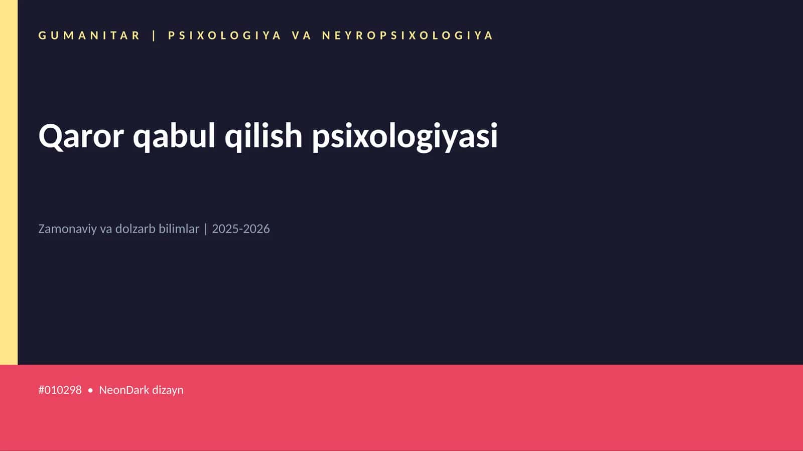 Qaror qabul qilish psixologiyasi