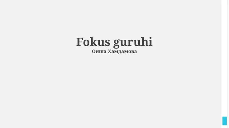 Fokus guruhi