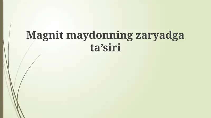 Magnitmaydonningzaryadgata’siri