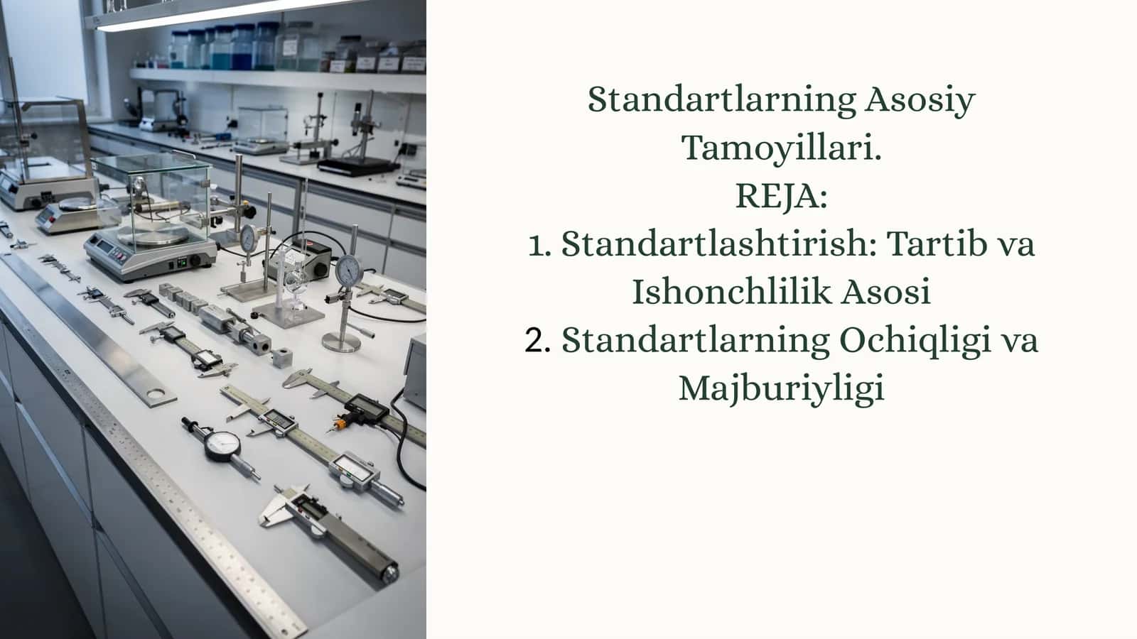 Standartlarning Asosiy Tamoyillari