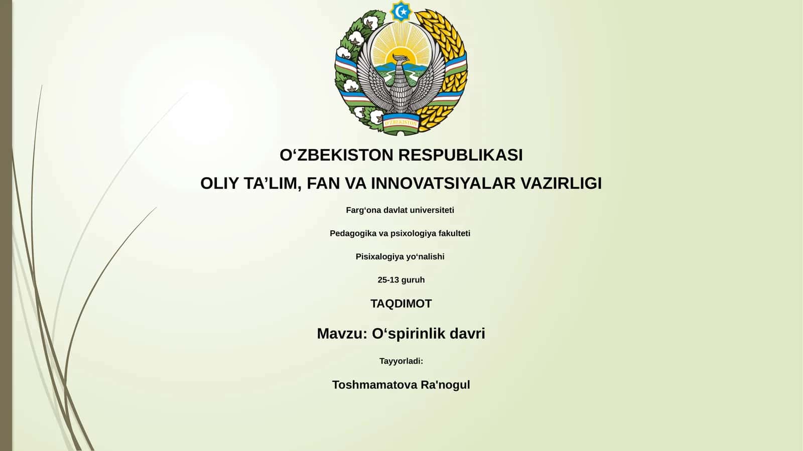 Oʻspirinlik davri