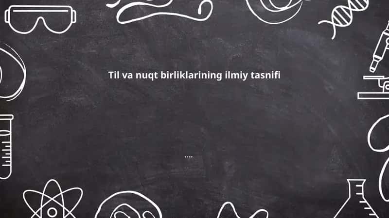 Til va nuqt birliklarining ilmiy tasnifi: taʼrif va nazariy asoslar