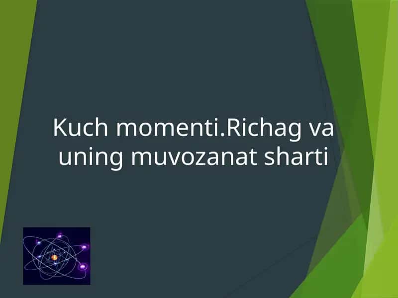 Richag va uning muvozanat sharti