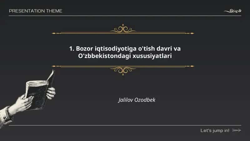 Bozor iqtisodiyotiga o'tish davri va O'zbbekistondagi xususiyatlari