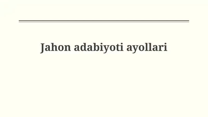 Jahonadabiyotiayollari