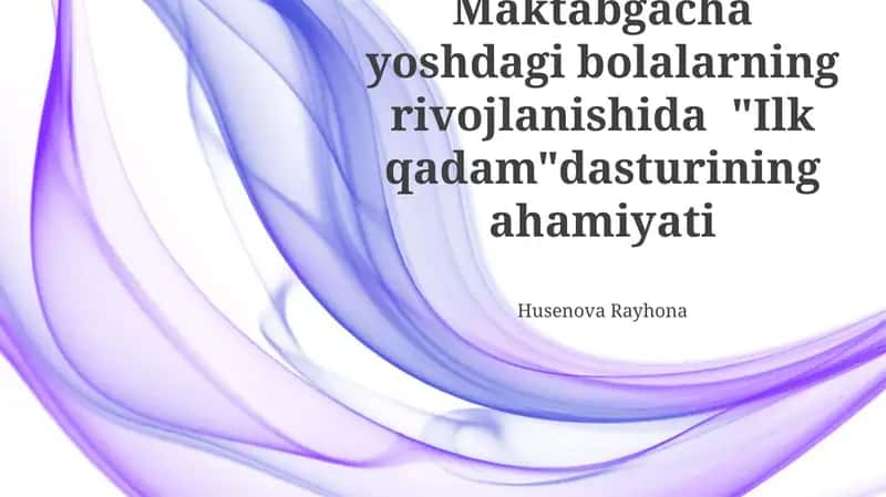 "Ilk qadam" dasturi
