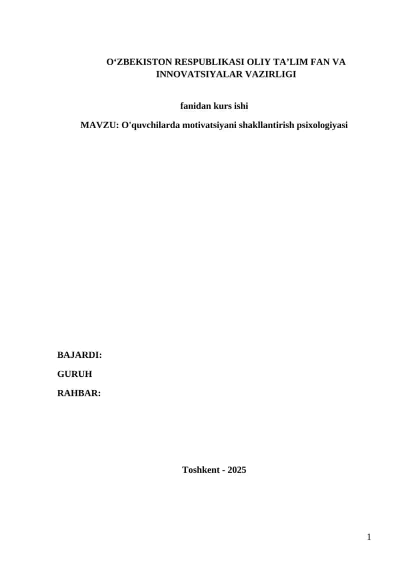 kurs ishi