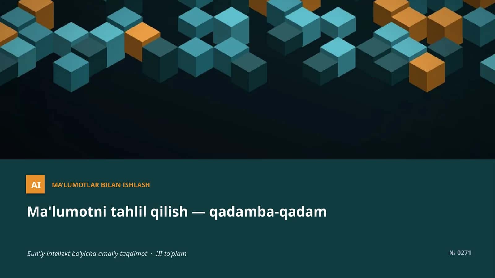 AI ma'lumotlar bilan ishlash