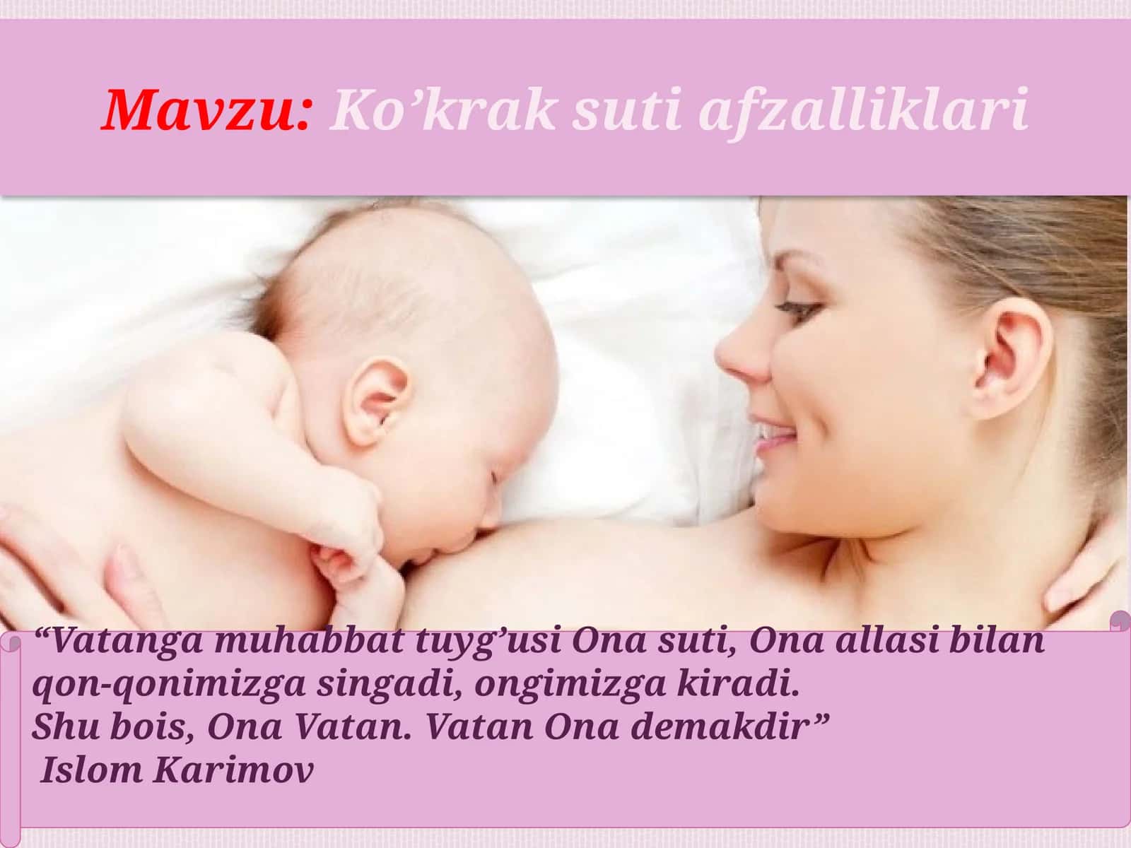 Ko’krak suti afzalliklari