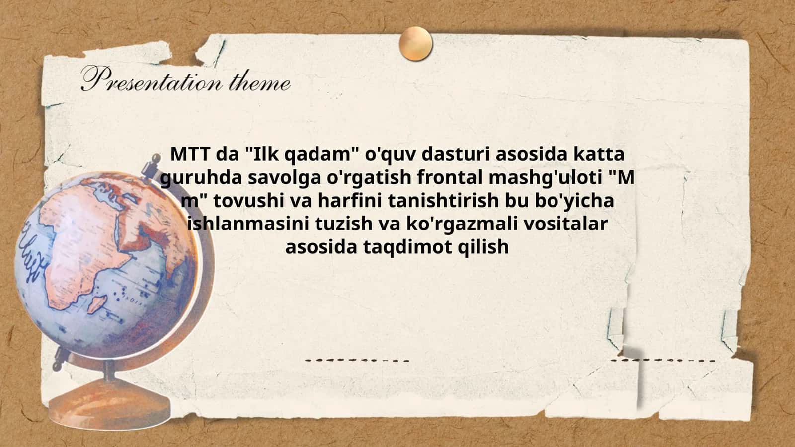 "Ilk qadam" o'quv dasturi
