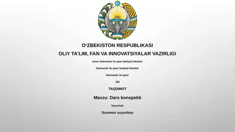 Dars konspekti