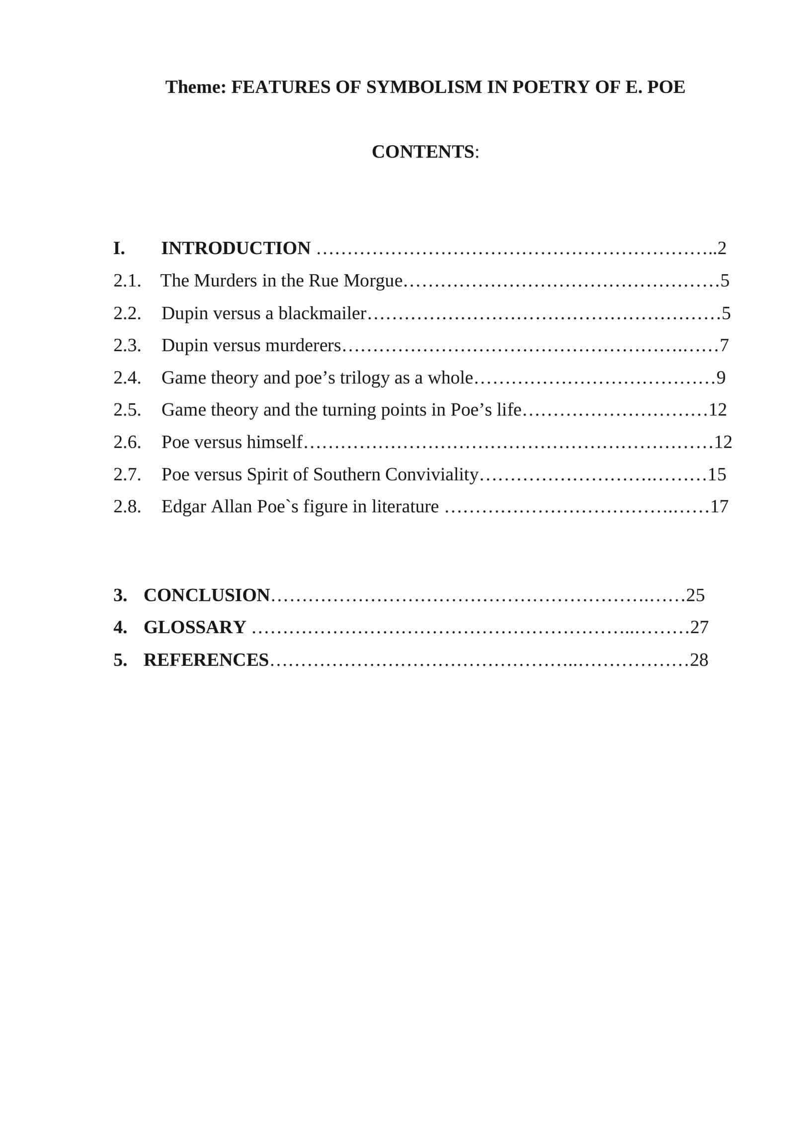 FEATURES OF SYMBOLISM IN POETRY OF E. POE