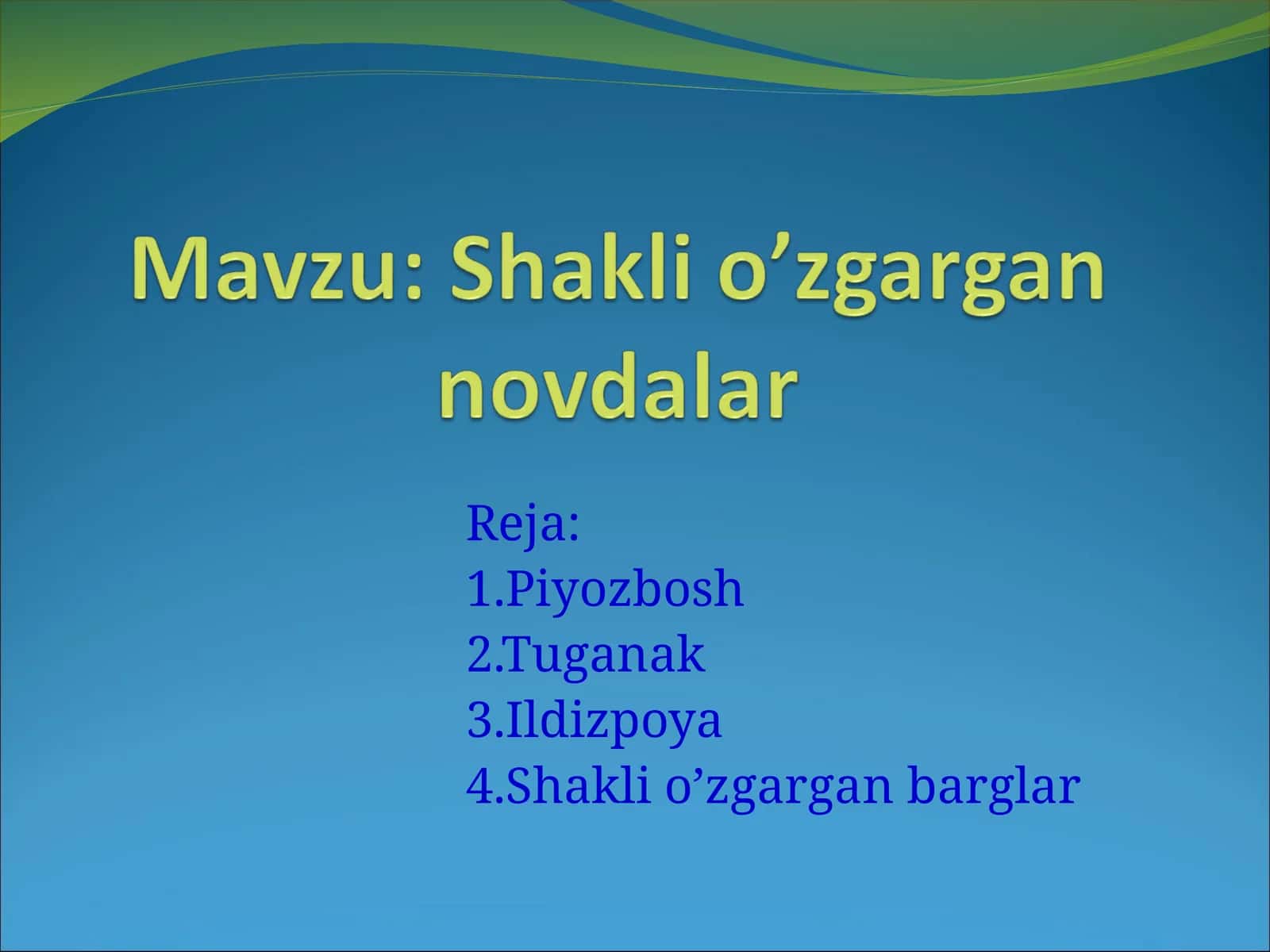 Bargning tuzilishi