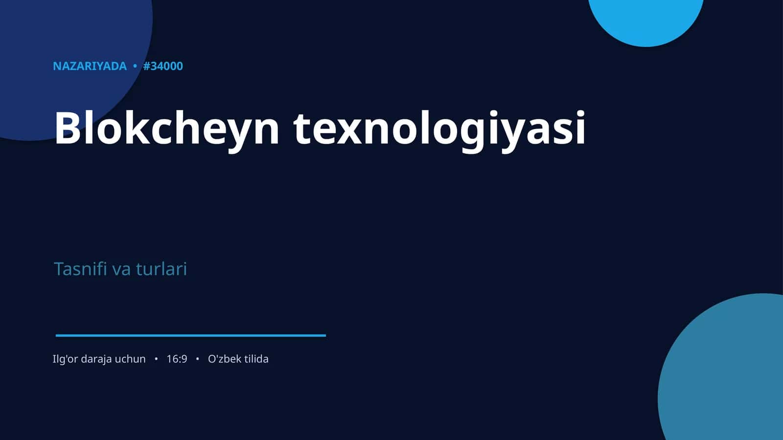 Blokcheyn texnologiyasi
